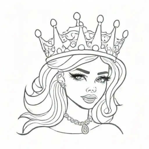 crown birthmark from barbie princess and the pauper  tattoo design idea