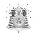 Wu Tang Clan Logo with a Dalek theme tattoo design idea