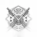 Wu Tang Clan Logo with a Dalek theme tattoo design idea
