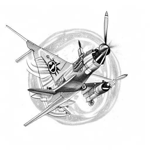 P51 Mustang  tattoo design idea