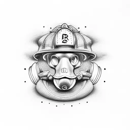 firefighter earth tattoo design idea