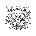 D B P A letters tattoo design idea