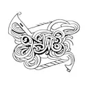 D B P A letters tattoo design idea