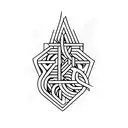 D B P A letters tattoo design idea