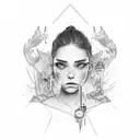 Create a compelling and emotive image that conveys the theme of heartbreak and the loss of trust in relationships, with  tattoo design idea