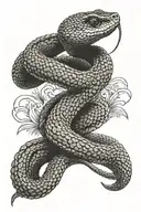 rattlesnake don't tread tattoo design idea