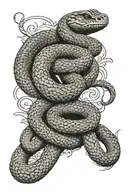rattlesnake don't tread tattoo design idea
