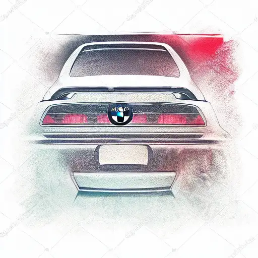 thug city sportcar BMW tattoo design idea