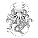 octopus with turtle tattoo design idea