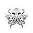 octopus with turtle tattoo design idea