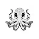 octopus with turtle tattoo design idea