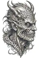 Demon in Agony Emotions: Sadness tattoo design idea