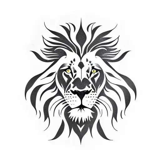 love honesty wisdom lion animal tattoo design idea