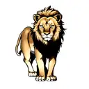 love honesty wisdom lion animal tattoo design idea