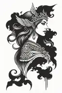 princess freya goddess tattoo design idea