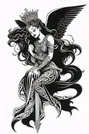 princess freya goddess tattoo design idea