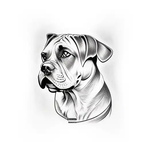 cane corso  tattoo design idea