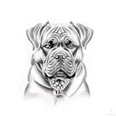 cane corso  tattoo design idea