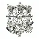 cool libra between the lower bobs part of the body for women   tattoo design idea