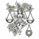 cool libra between the lower bobs part of the body for women   tattoo design idea