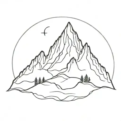 lonely mountain hobbit tattoo design idea