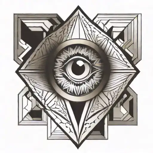 all seeing eye tattoo design idea