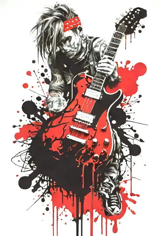 stoner metal rock punk rock inspired tattoo design idea