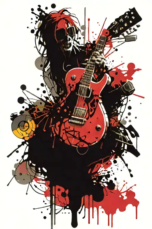 stoner metal rock punk rock inspired tattoo design idea