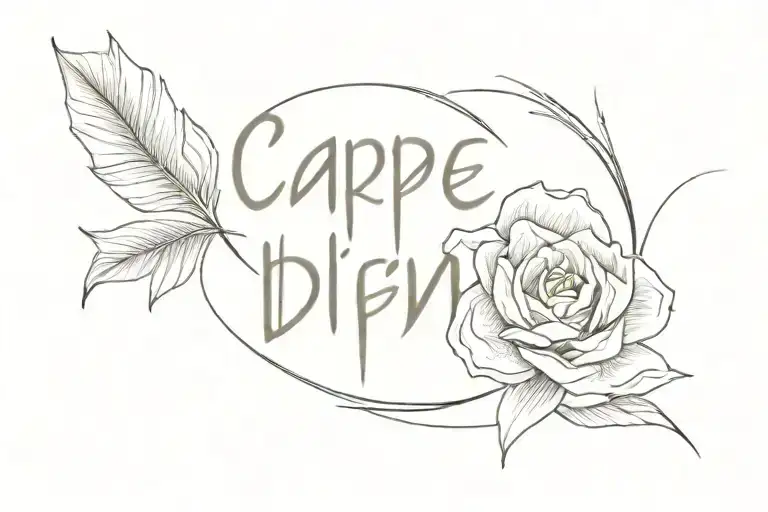 carpe diem tattoo design idea