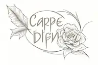 carpe diem tattoo design idea