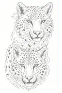 wolves in the snow leopard tattoo design idea