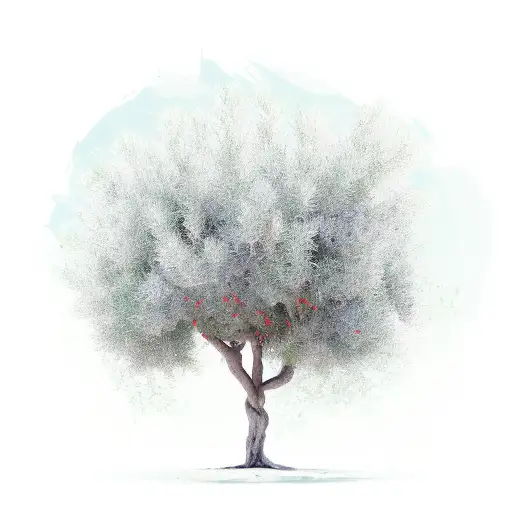 olive tree tattoo design idea