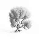 olive tree tattoo design idea