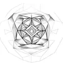 Pentagon inside an octagon tattoo design idea