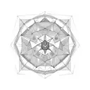 Pentagon inside an octagon tattoo design idea