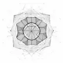 Pentagon inside an octagon tattoo design idea