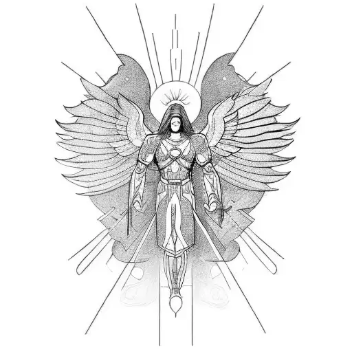 archangel  tattoo design idea