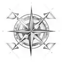 Star compass  tattoo design idea