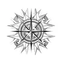Star compass  tattoo design idea