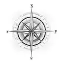Star compass  tattoo design idea