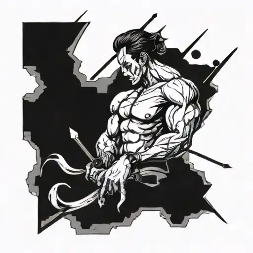 Incorporate symbolic imagery of power dynamics and dominance in a BDSM theme tattoo design idea