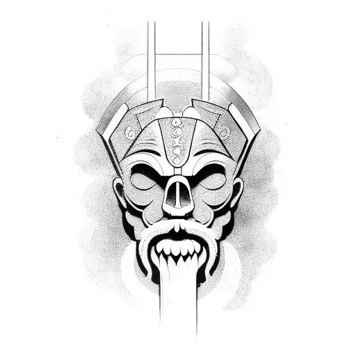 New god of ancient greece tattoo design idea