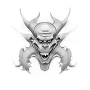 goofy evil cartoon villain  tattoo design idea