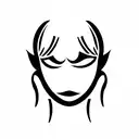 half evil half pure angel cartoon tattoo design idea