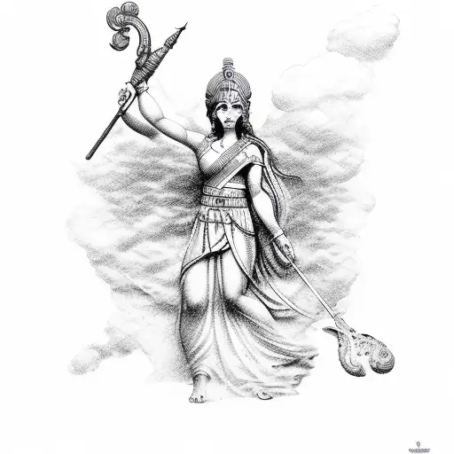 Greek godess Themis tattoo design idea