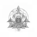 Ukraine in peaceful sleep at 5 in the morning tattoo design idea