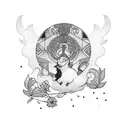 Ukraine in peaceful sleep at 5 in the morning tattoo design idea