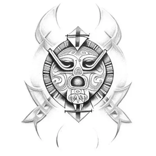 Taino tribal tattoo on the arm tattoo design idea