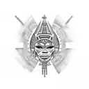 Taino tribal tattoo on the arm tattoo design idea