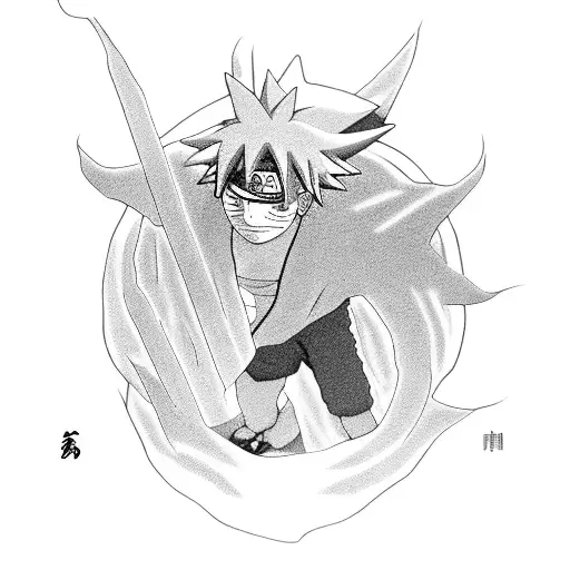 naruto kurama mode all body tattoo design idea